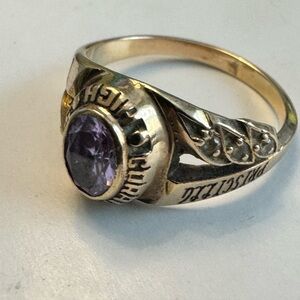 10k Gold Purple Stone Women's Ring